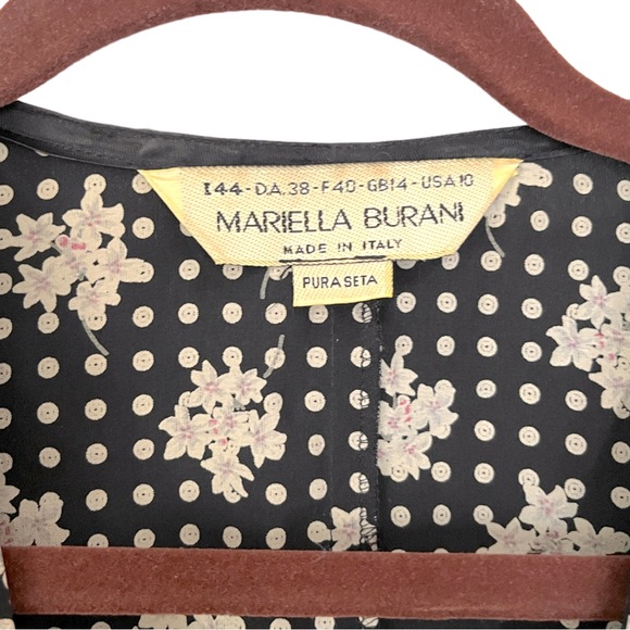 Vintage 80s Mariella Burani 100% Silk Soft Blazer Blouse Made in Italy, Size 10 - Picture 6 of 8